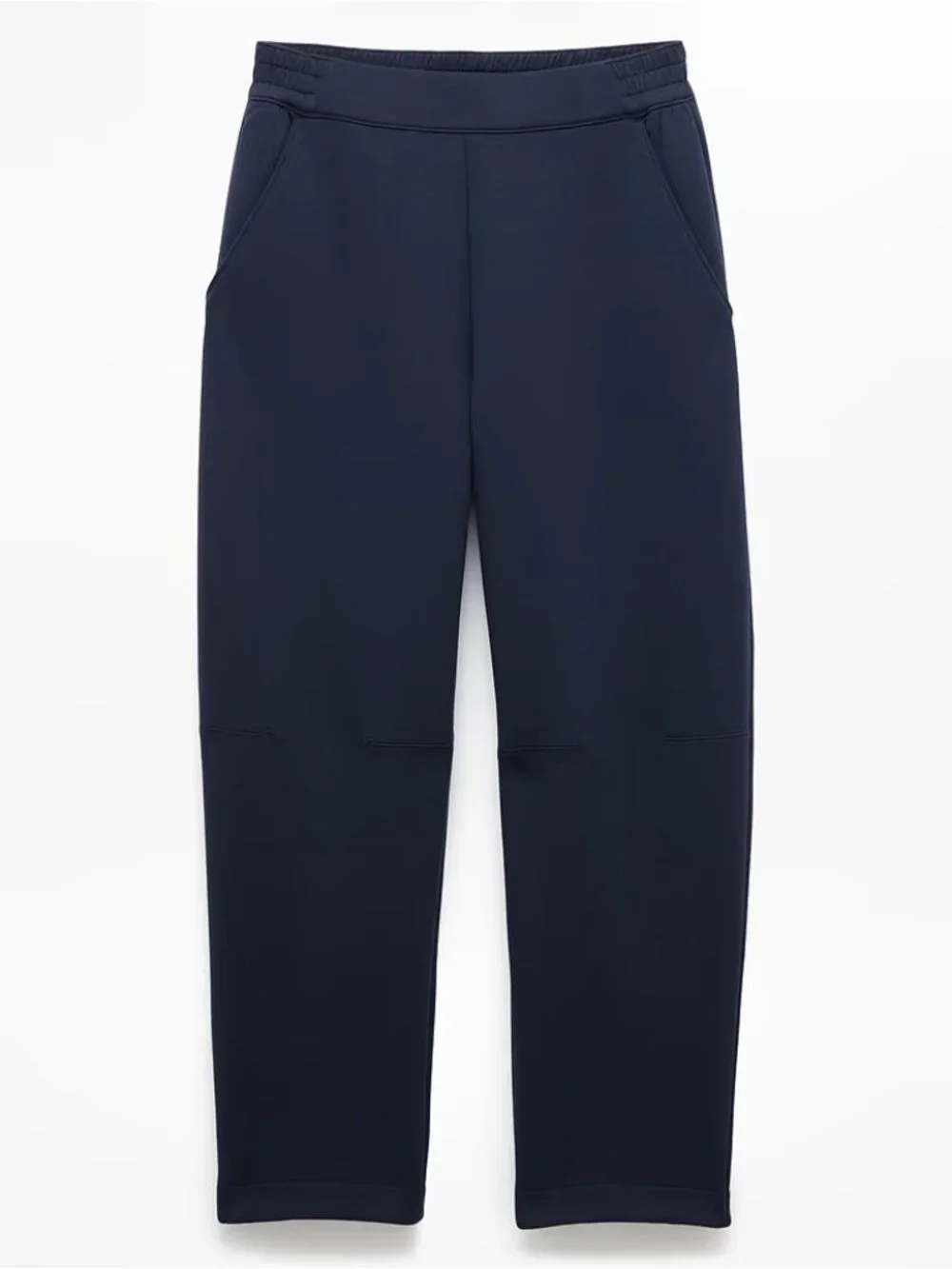 New Athleta MT Form Knit Mid Rise Barrel Pant Eclipse Blue Medium Tall